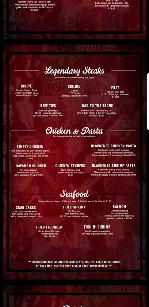 P.Y.Ts Legendary Grill & Bar Menu image 3