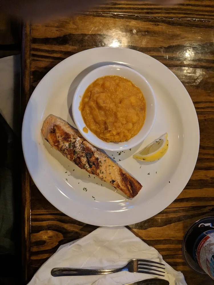 Salmon with Mashed Sweet Potatoes
